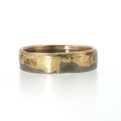 6MM Palladium and Gold Edge Band