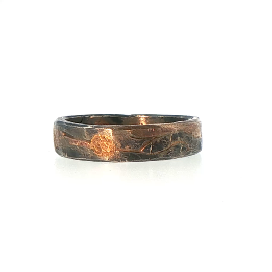 Gold and Silver Flat Ribbon Ring