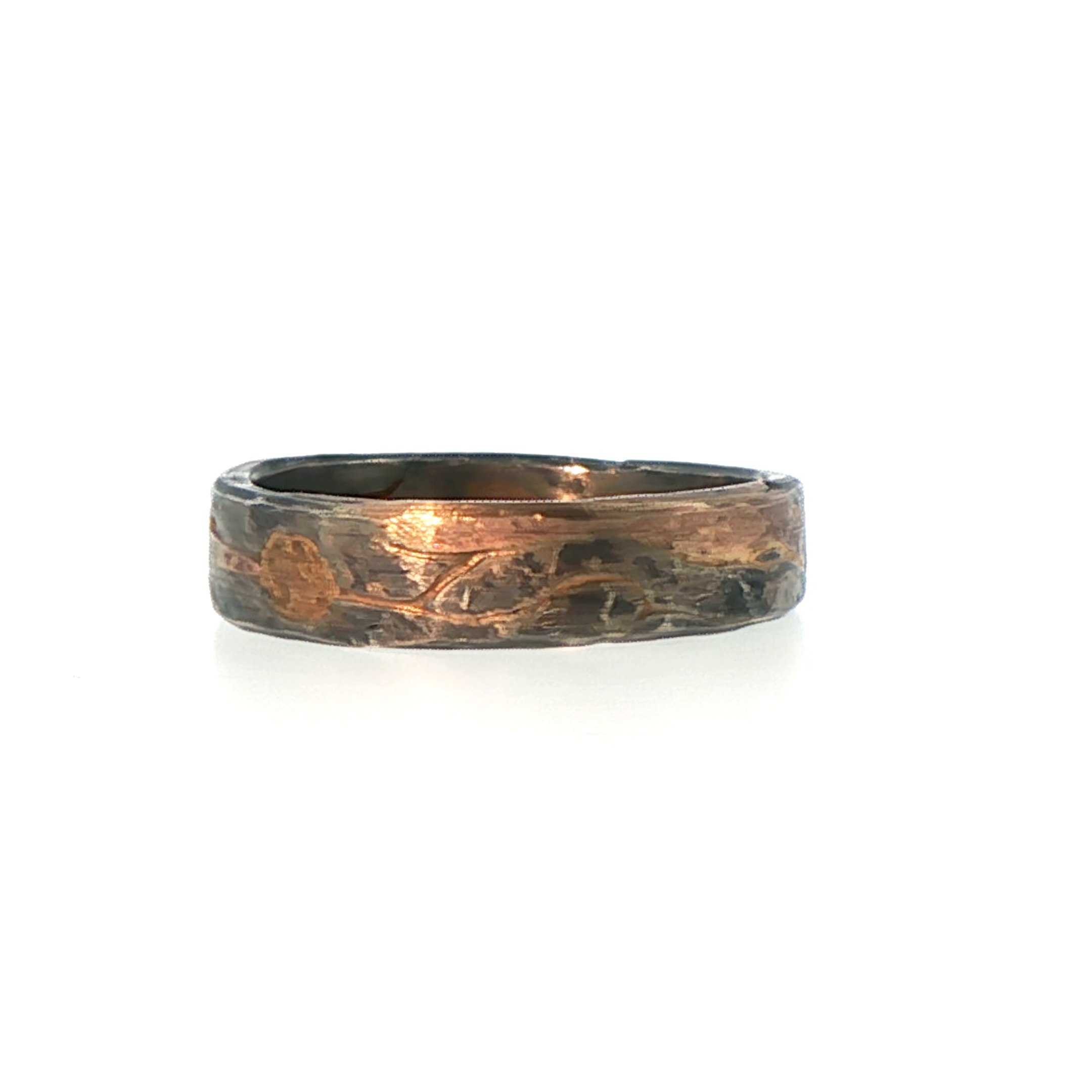 Gold and Silver Flat Ribbon Ring