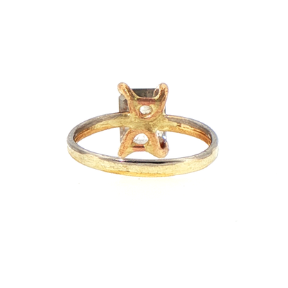Red Salt and Pepper 1.5CT Rose Cut Diamond on our 2MM Gold Skinny Seamed Band