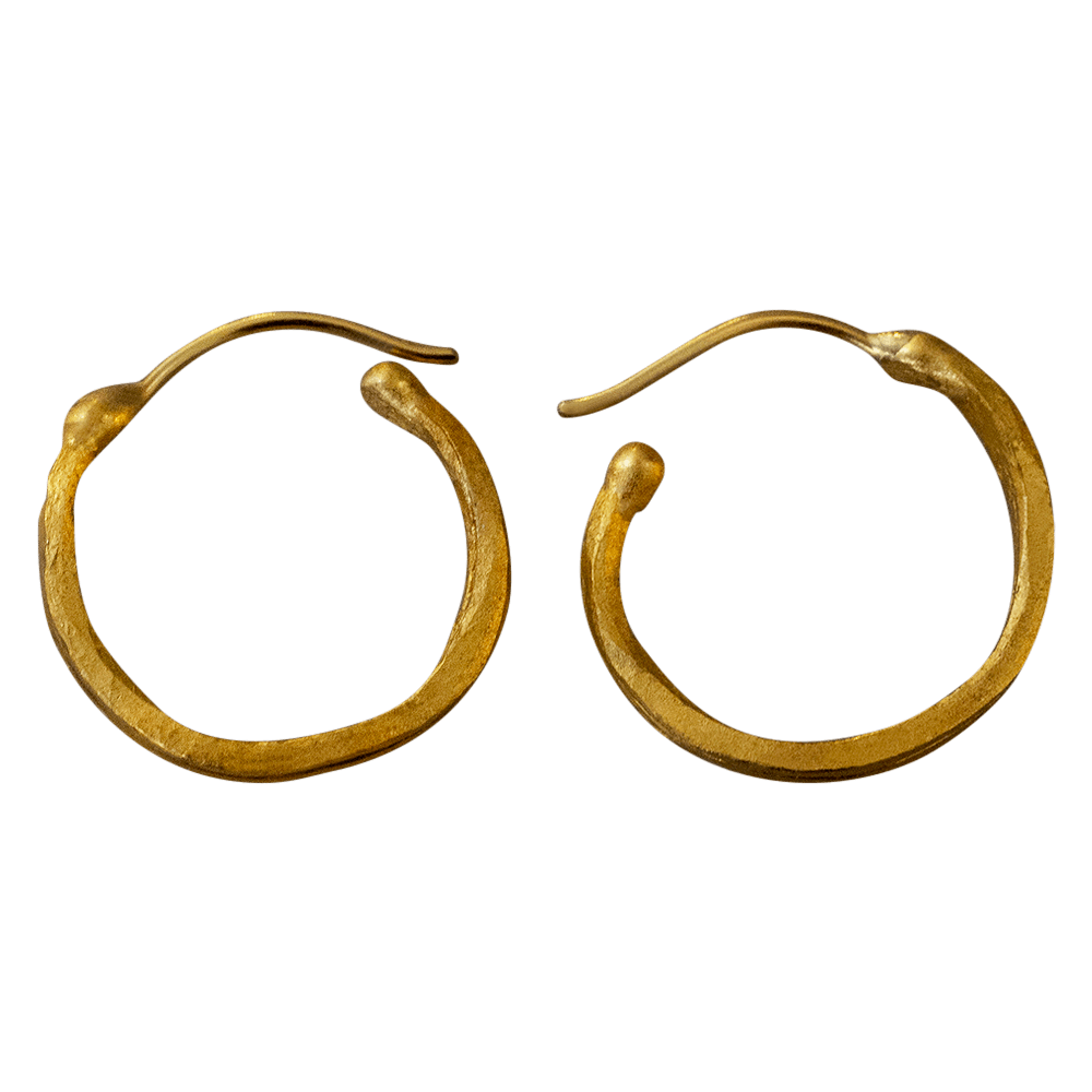 24k Gold Large Hoops