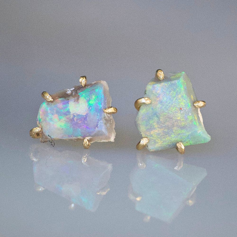 Australian Exceptional Opal Medium Stone Studs