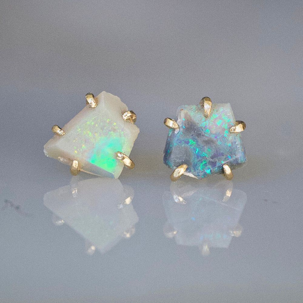 Australian Opal Small Stone Studs