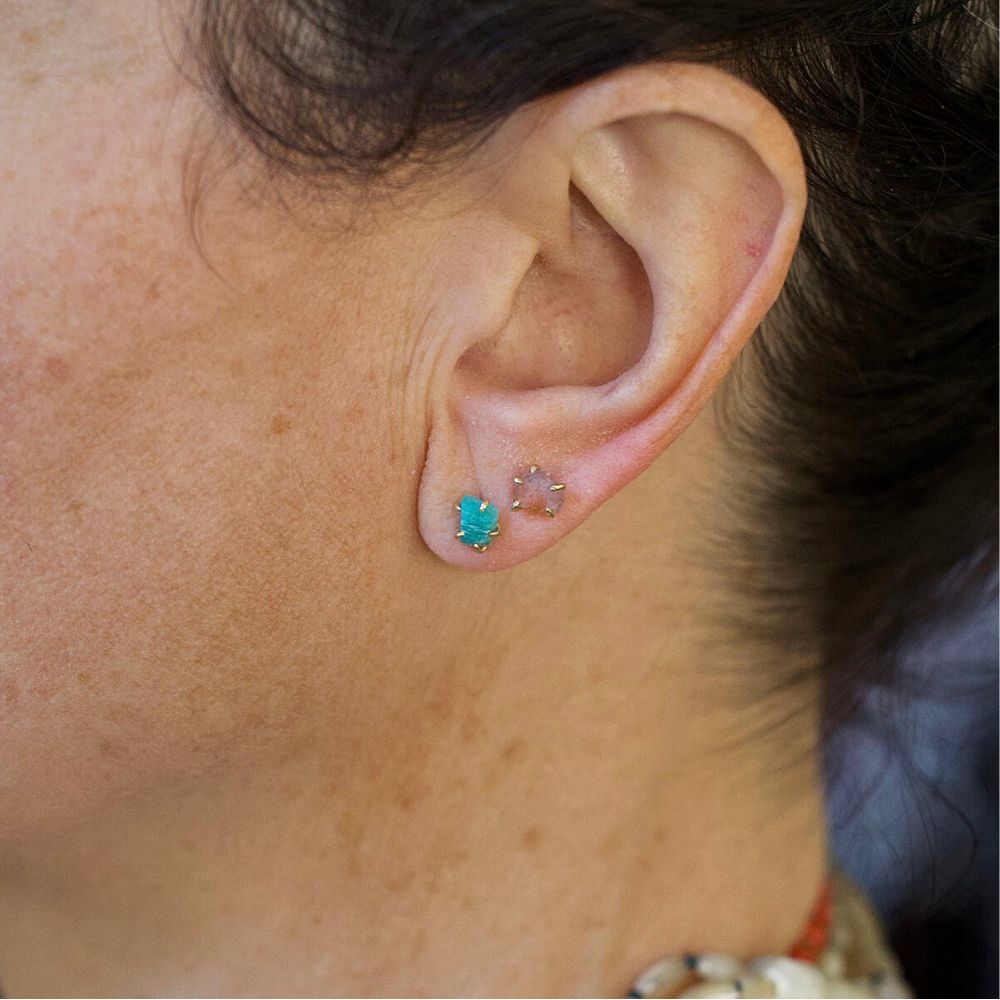 Amazonite Small Stone Studs