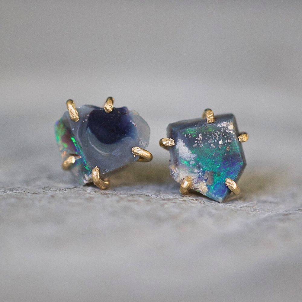 Australian Opal Small Stone Studs
