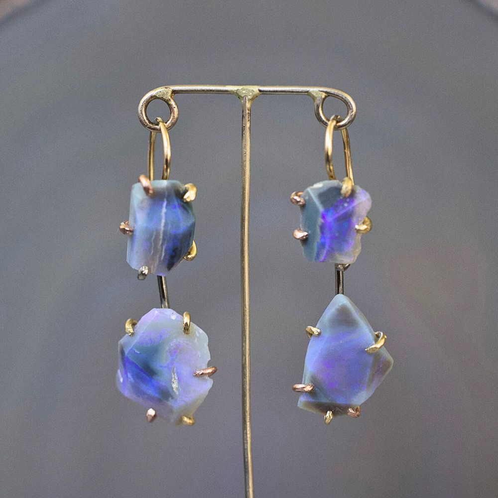 Australian Opal Day to Night Earring Set