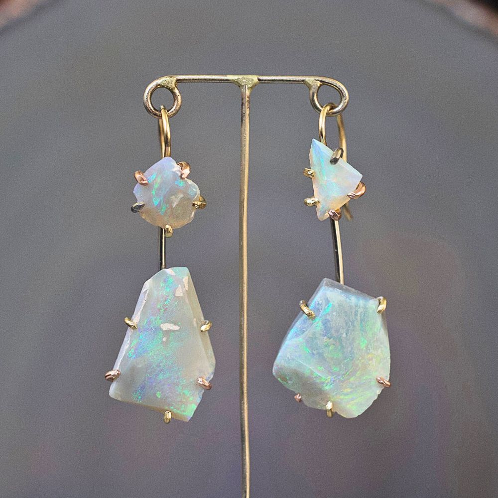Australian Opal Day to Night Earring Set