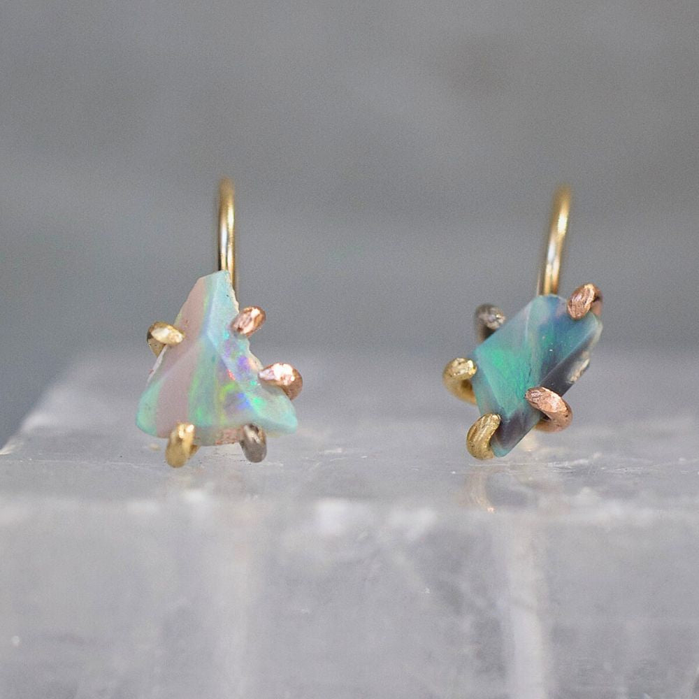 Australian Opal Extra Small Hook Earrings