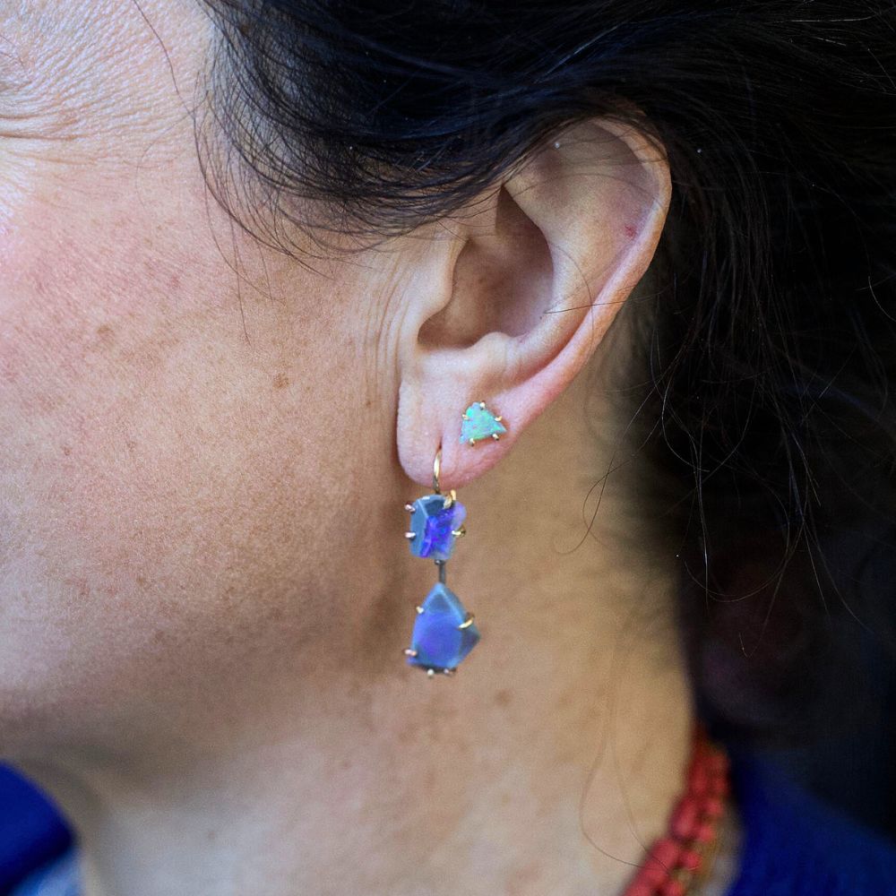 Australian Opal Day to Night Earring Set