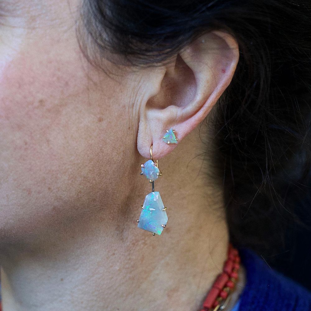 Australian Opal Day to Night Earring Set