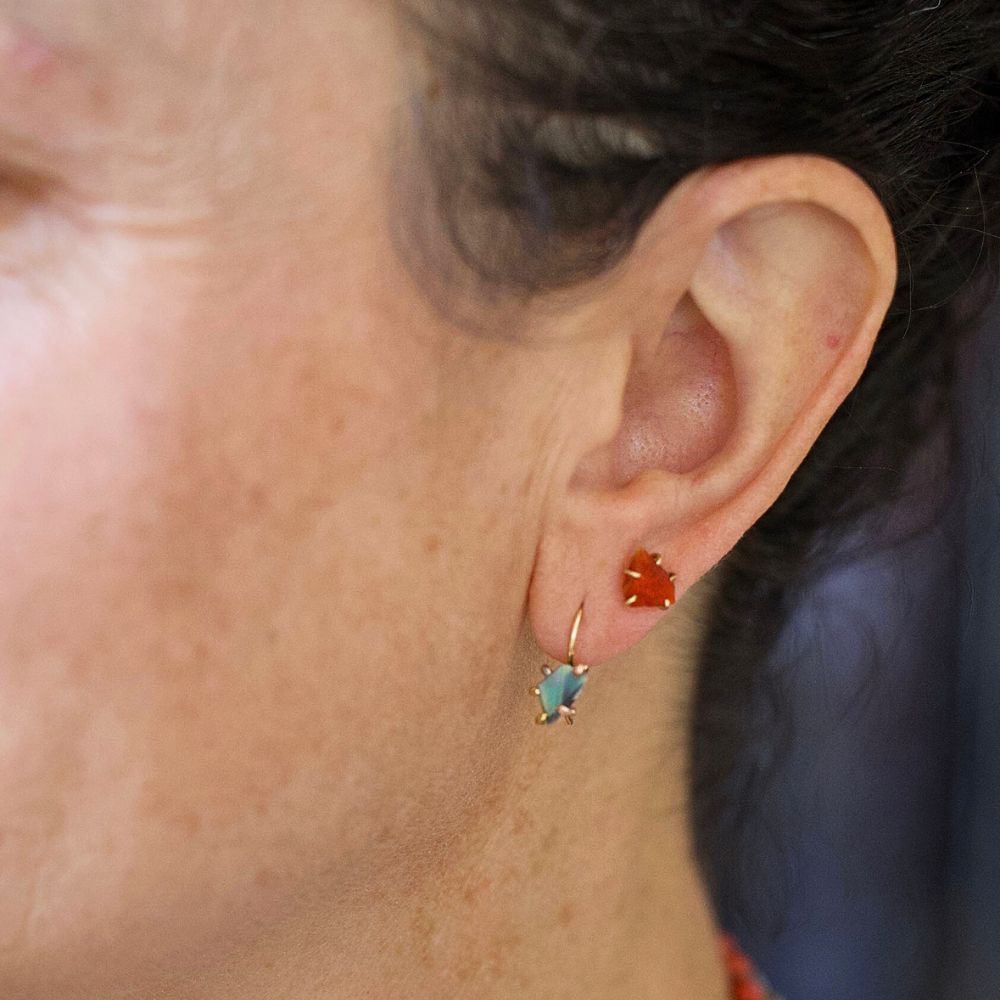 Australian Opal Extra Small Hook Earrings