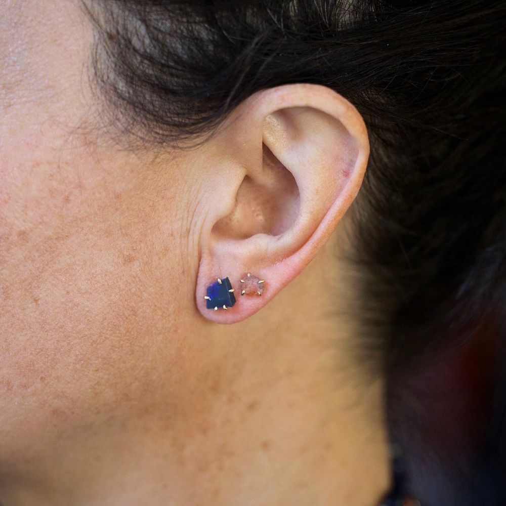 Australian Dark Opal Medium Stone Studs