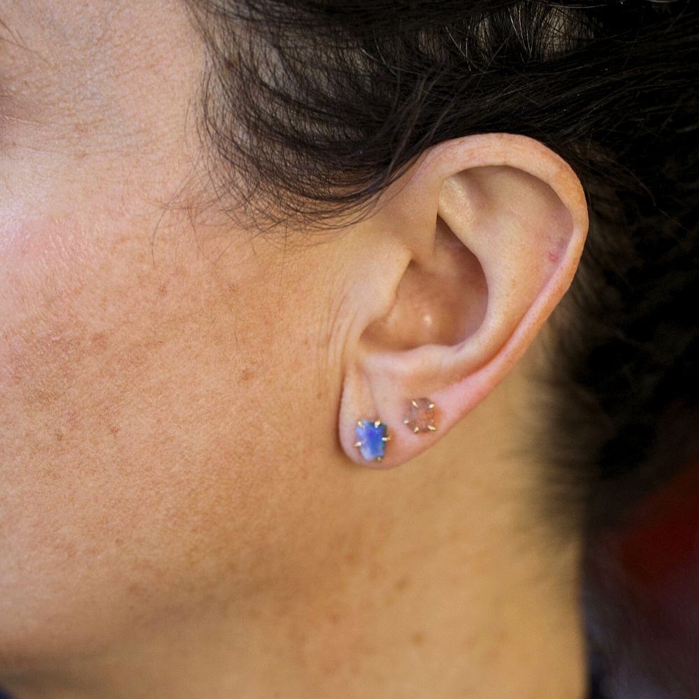 Australian Purple Opal Small Stone Studs