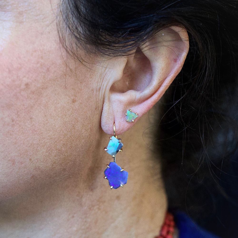 Australian Opal Day to Night Earring Set