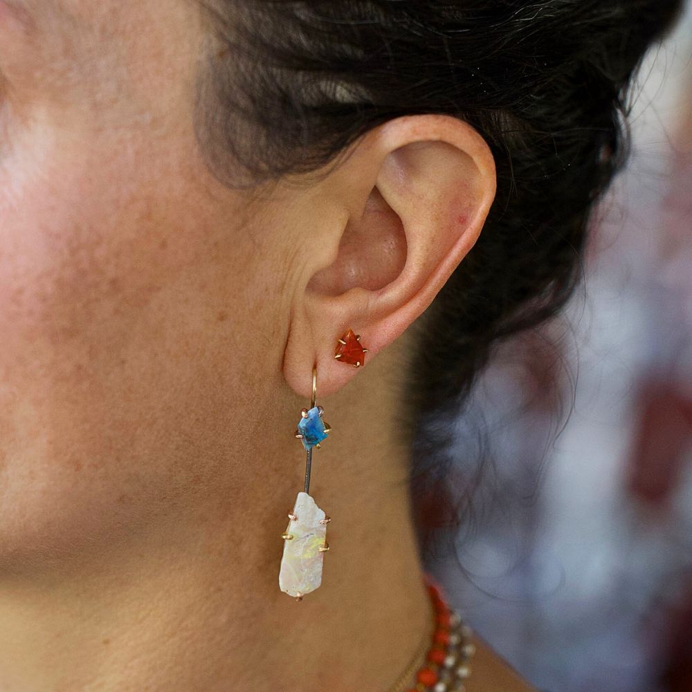 Australian Opal Day to Night Earring Set