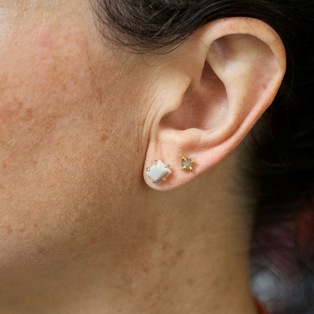 Australian Asymmetrical Opal Medium Stone Studs