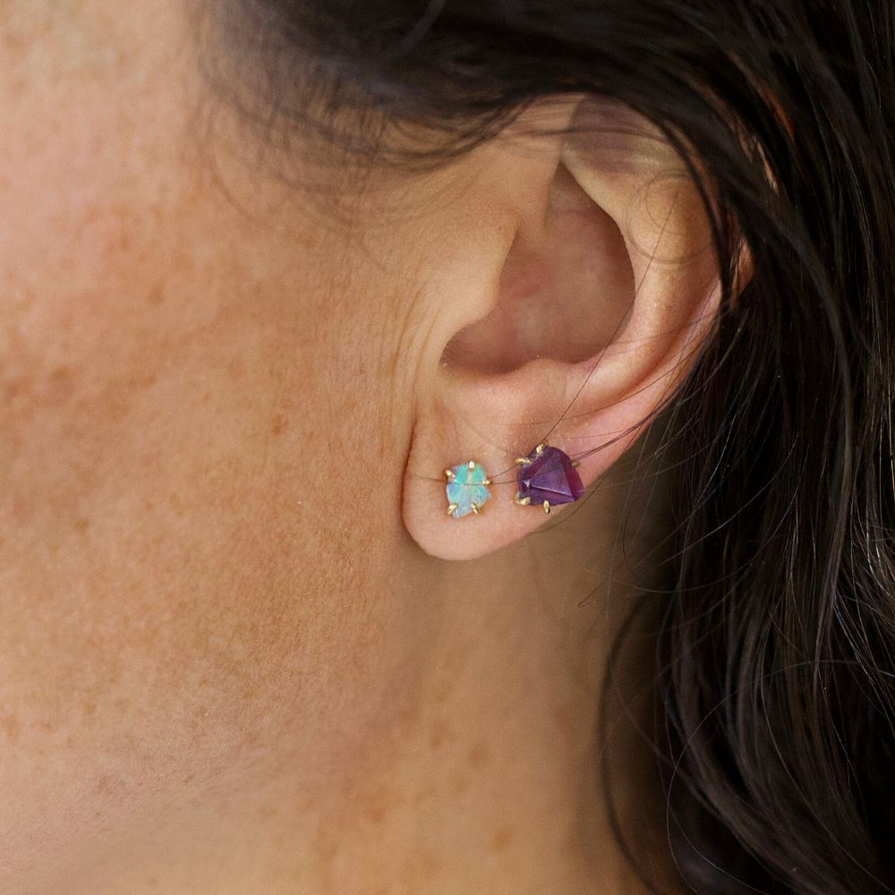 Australian Exceptional Opal Small Stone Studs
