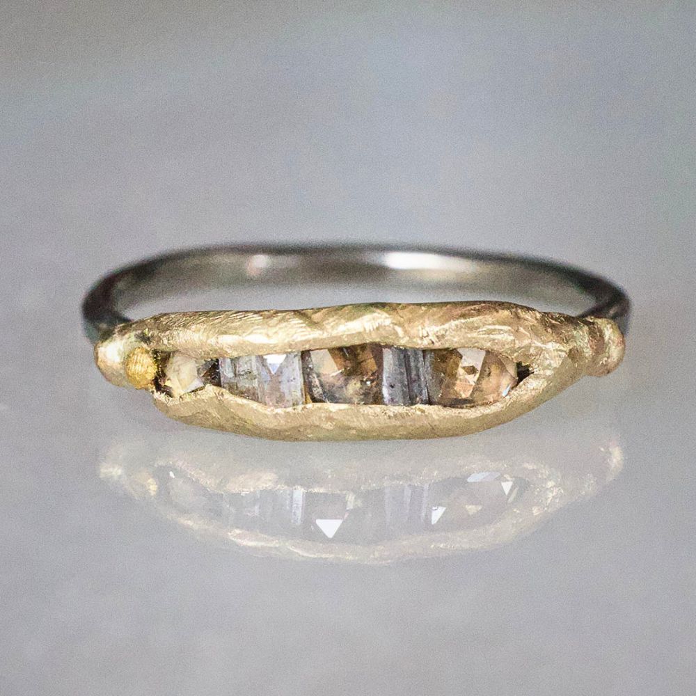 Mixed Diamond Band with a Palladium Band