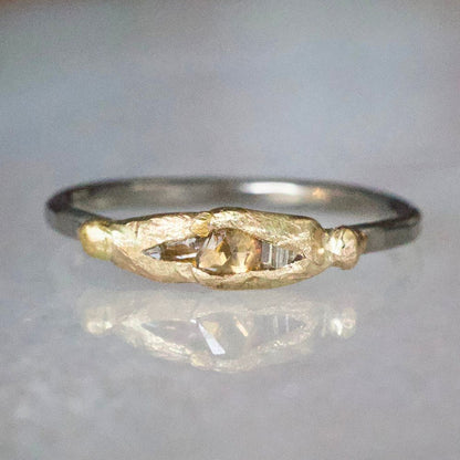 Mixed Diamond Band Mini with a Palladium Band