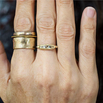 Mixed Diamond Band with a Palladium Band