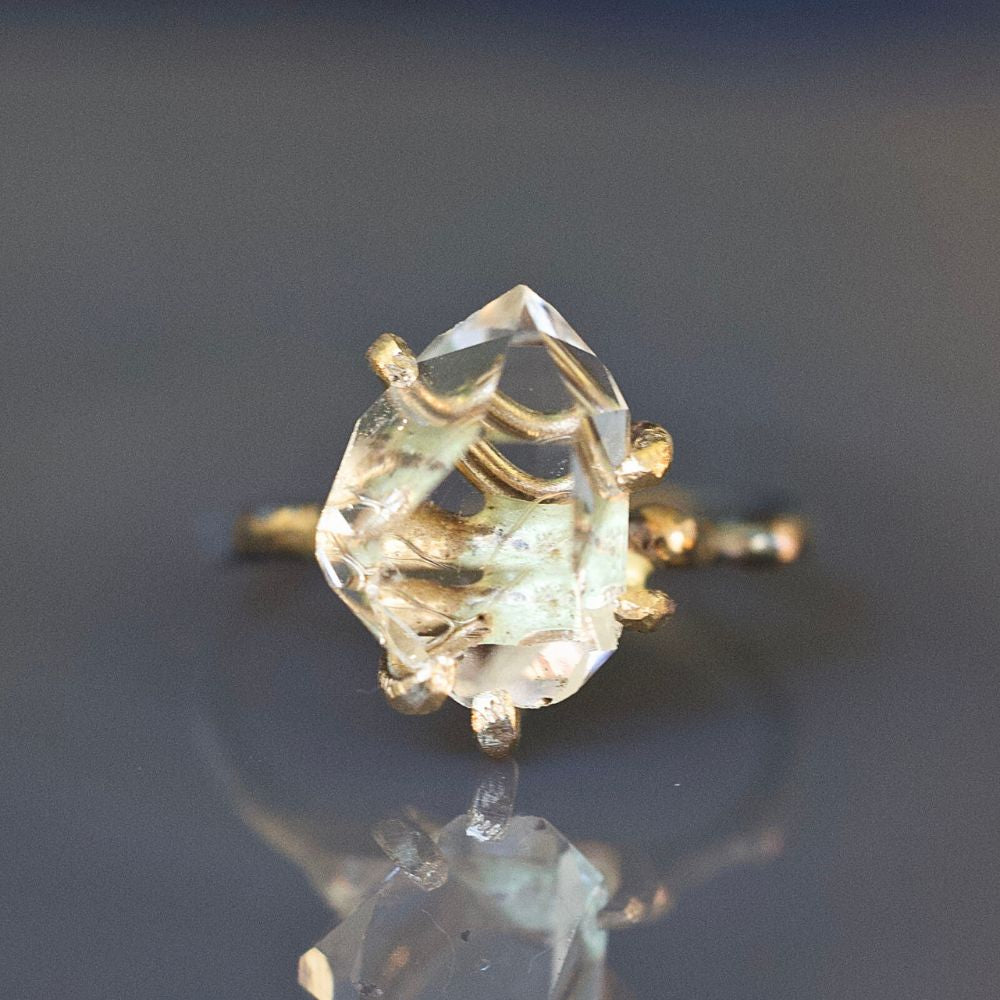 Herkimer Quartz  Medium Stone Ring