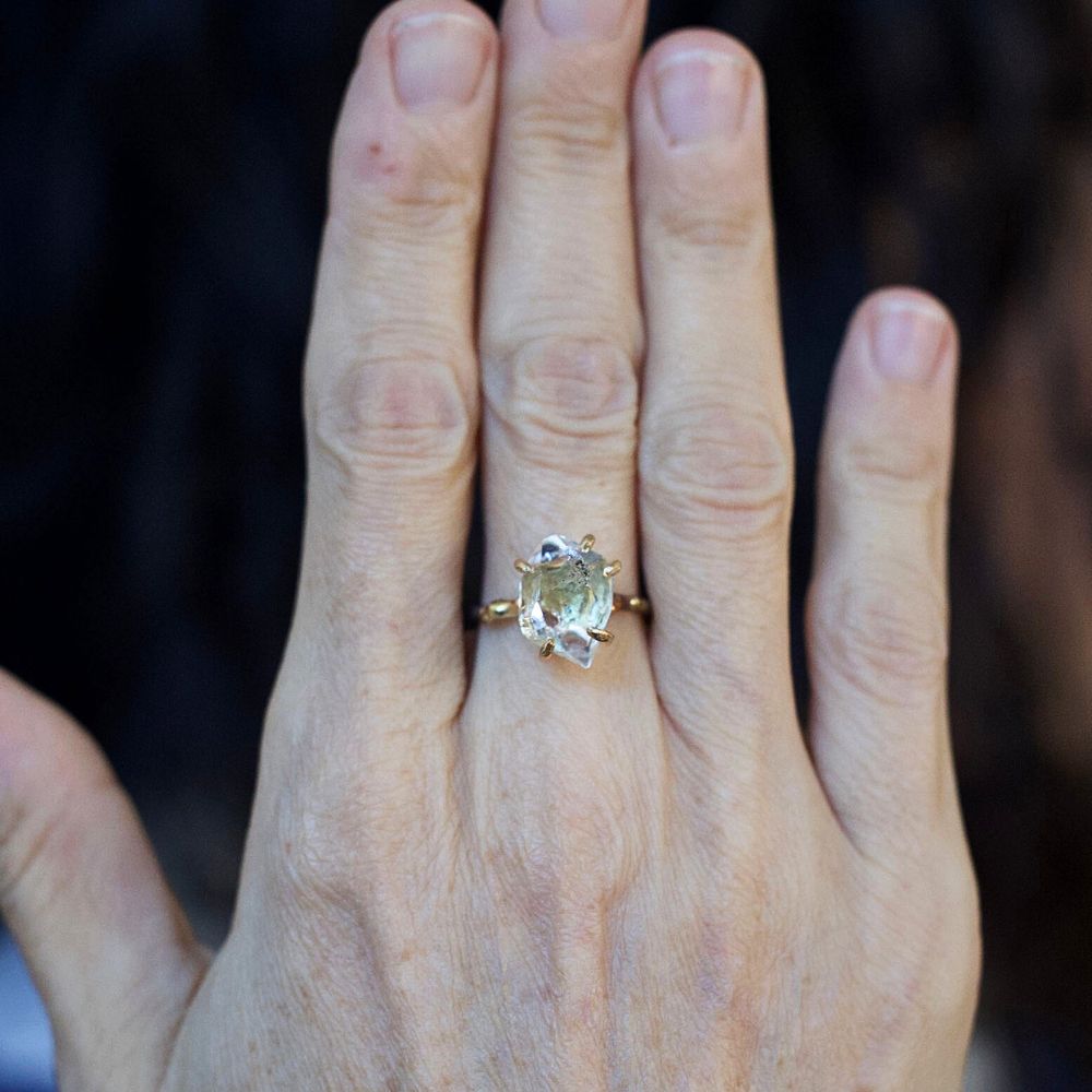 Herkimer Quartz  Medium Stone Ring