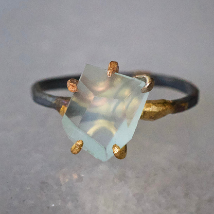 Gem Silica from Kashmir Medium Stone Ring