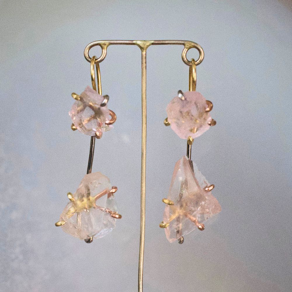 Morganite Day to Night Earrings