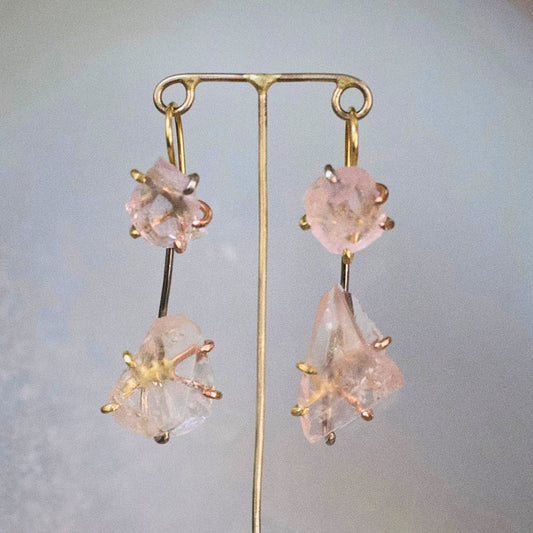 Morganite Day to Night Earrings