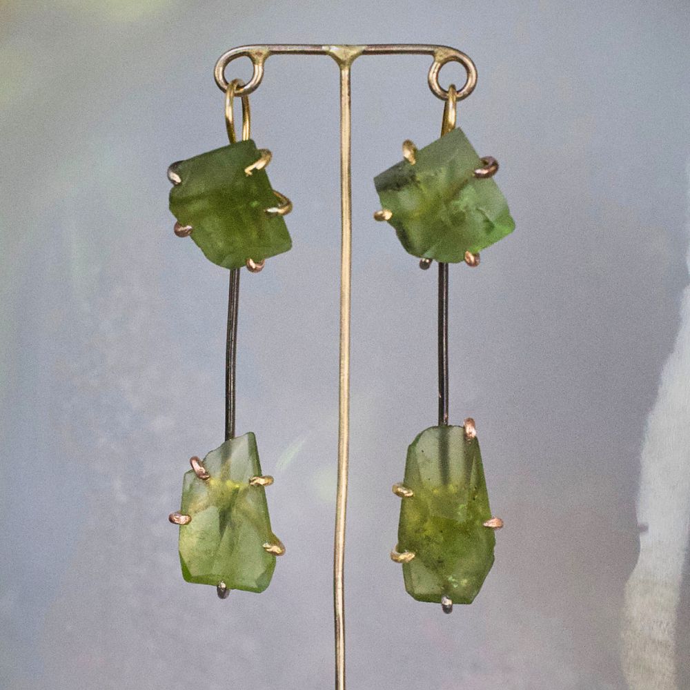 Peridot Day to Night Earrings
