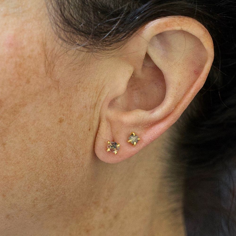 Polki Diamond Slice Studs