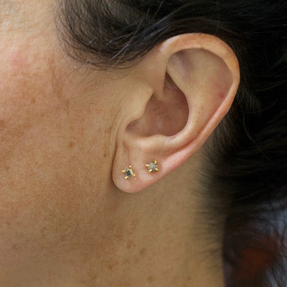 Polki Diamond Slice Studs