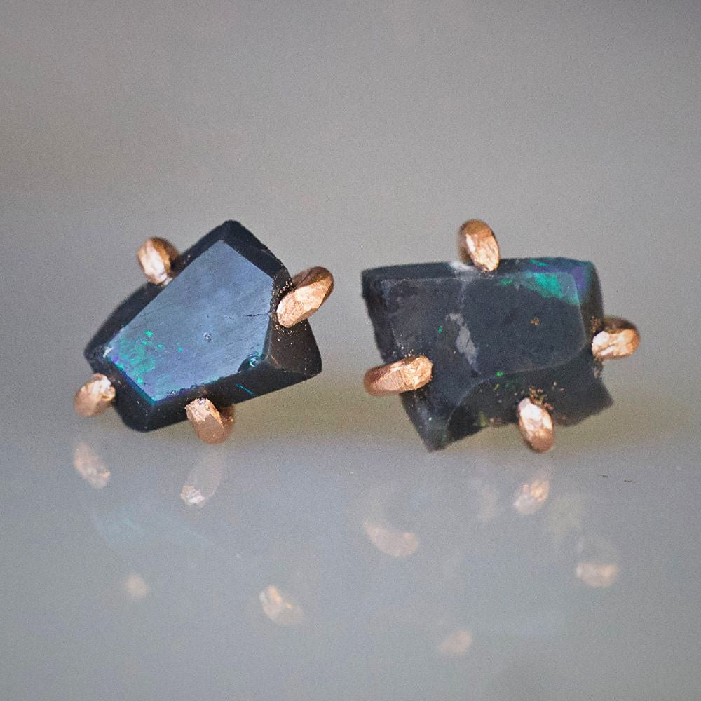 AustralianDark Opal Medium Stone Studs