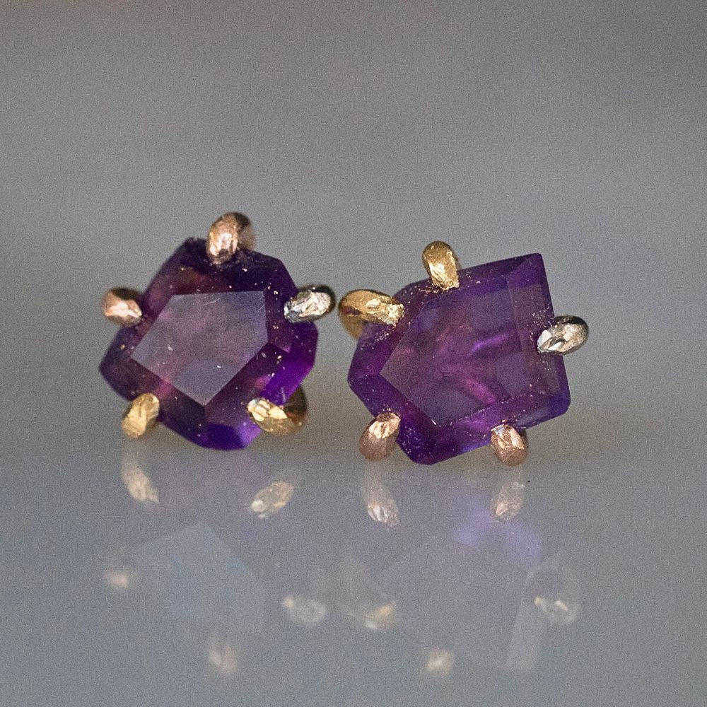 Amethyst Large Stone Studs