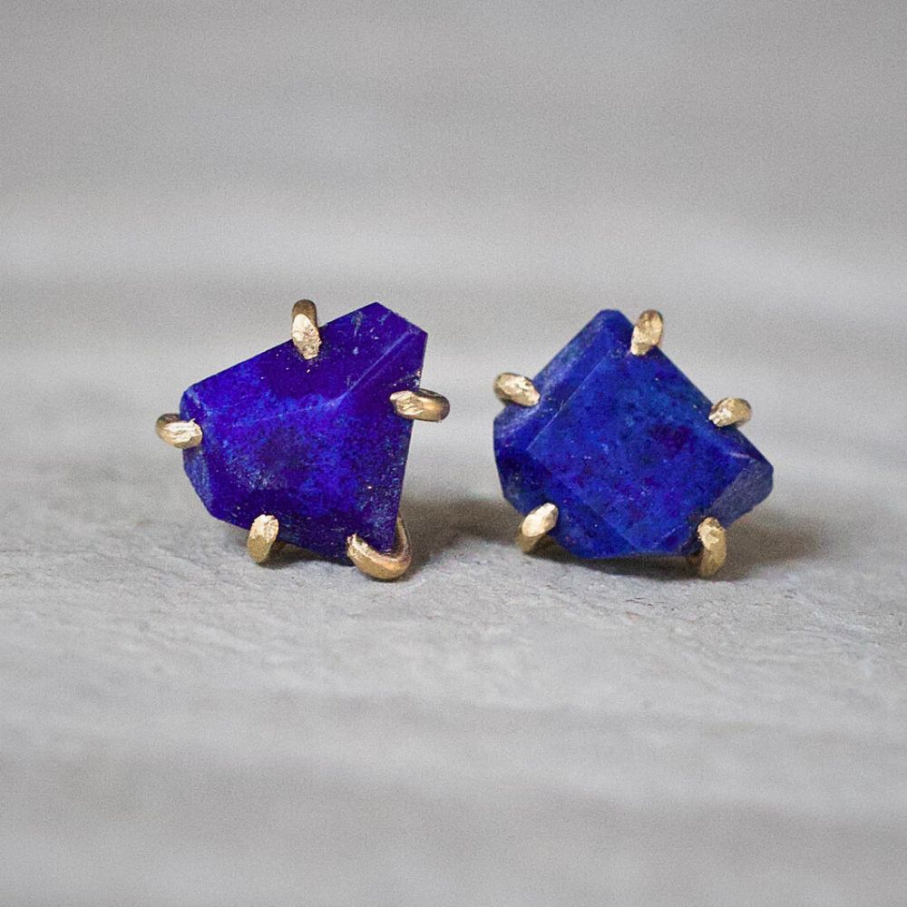 Lapis Small Stone Studs