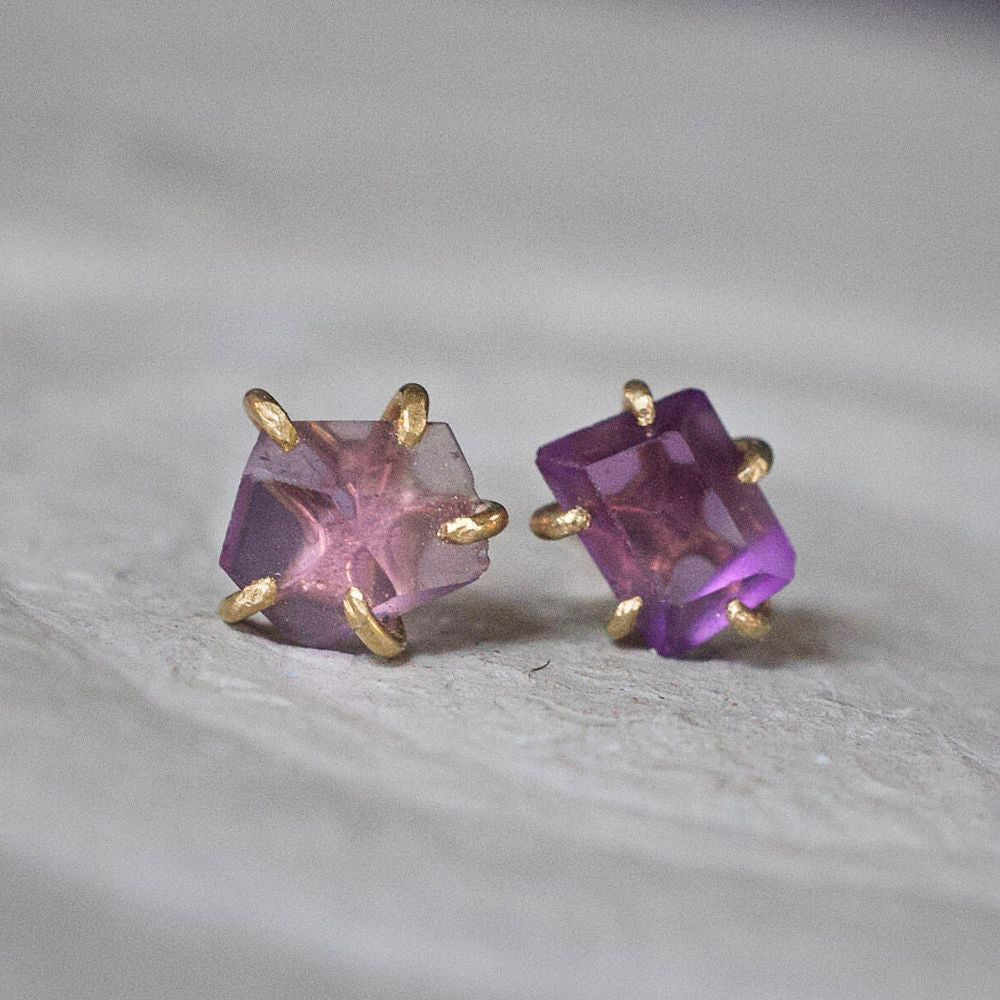 Amethyst Extra Small Stone Studs