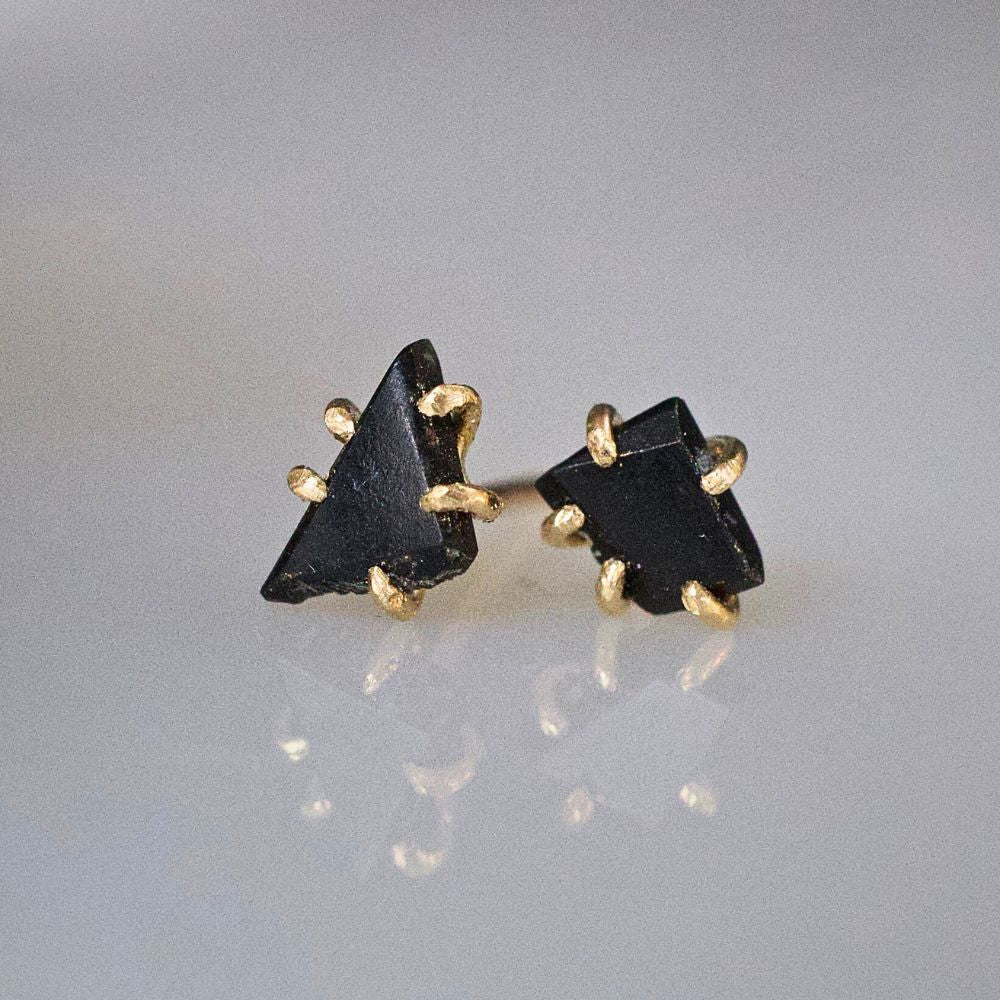 Wyoming Black Jade Extra Small Stone Studs