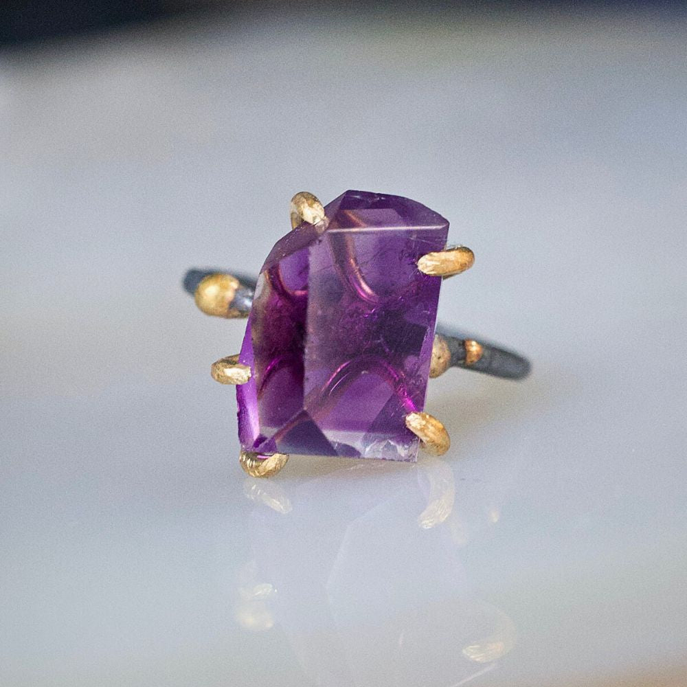 Amethyst Medium Stone Ring