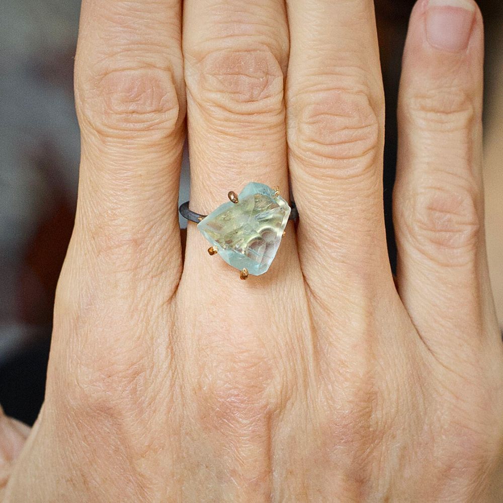 Aquamarine Medium Stone Ring