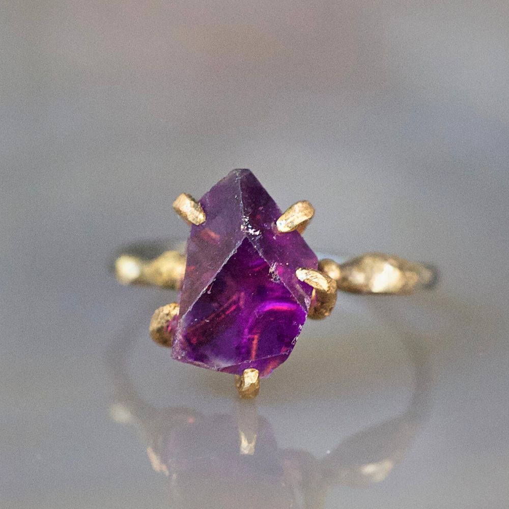 Amethyst Medium Stone Ring