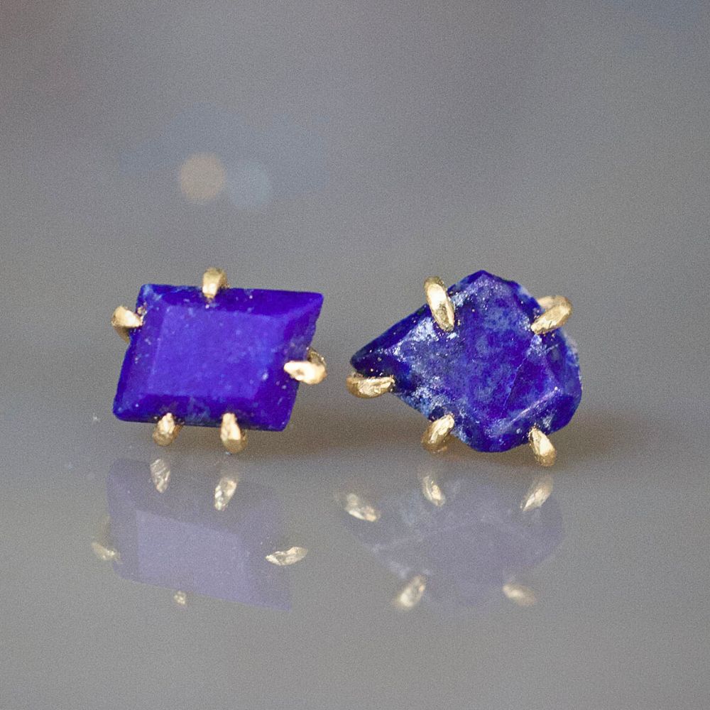 Lapis Small Stone Studs