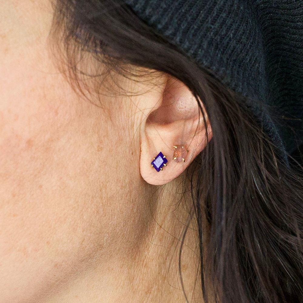 Lapis Small Stone Studs