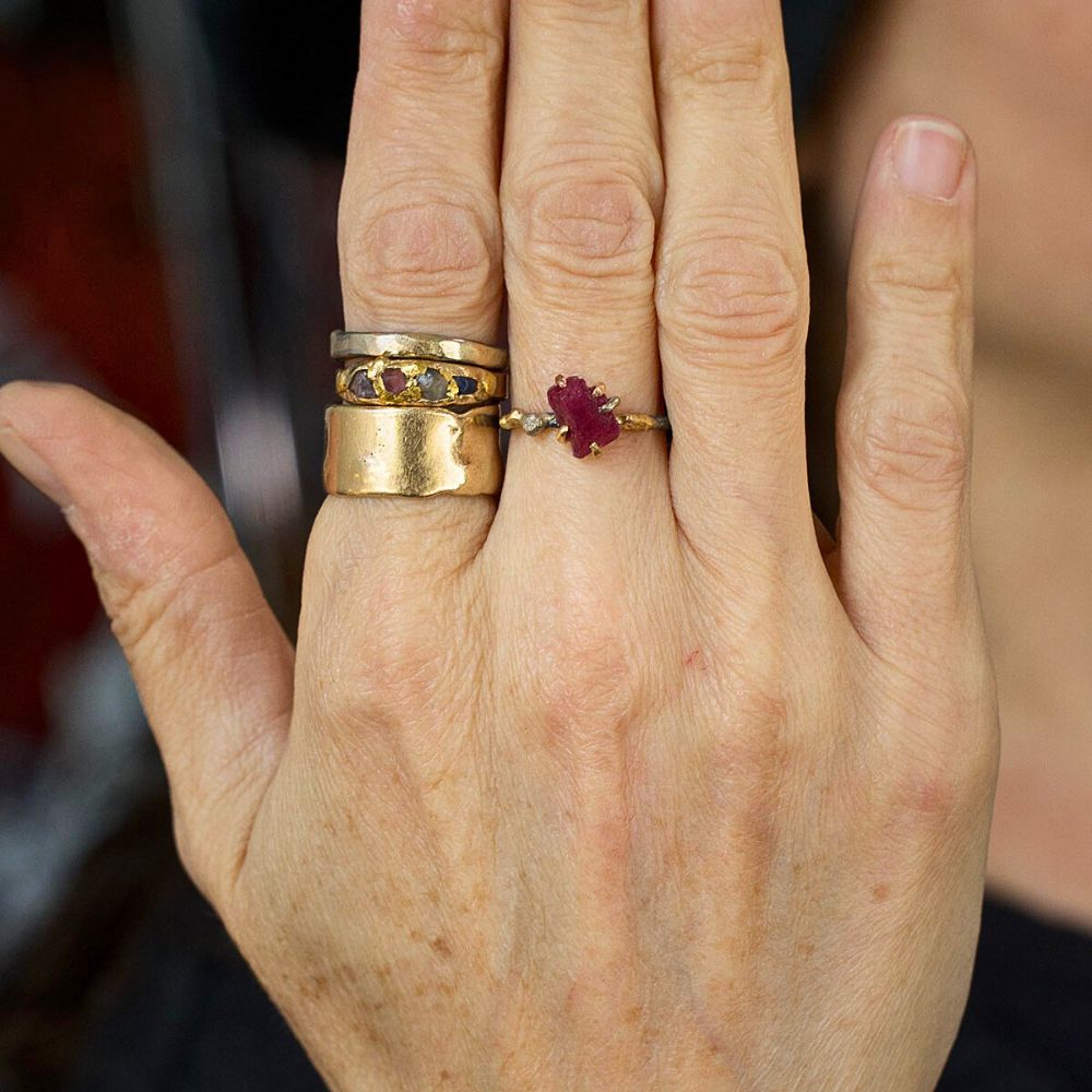 Ruby Small Stone Ring