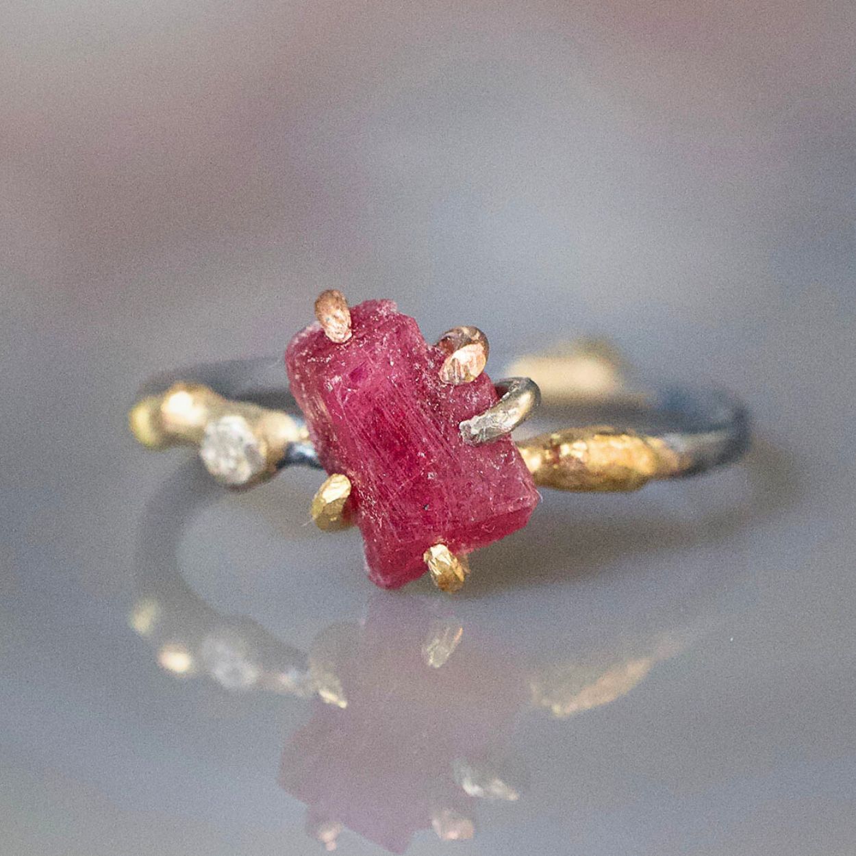 Ruby Small Stone Ring