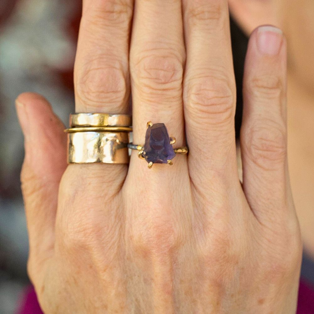 Iolite Medium Stone Ring