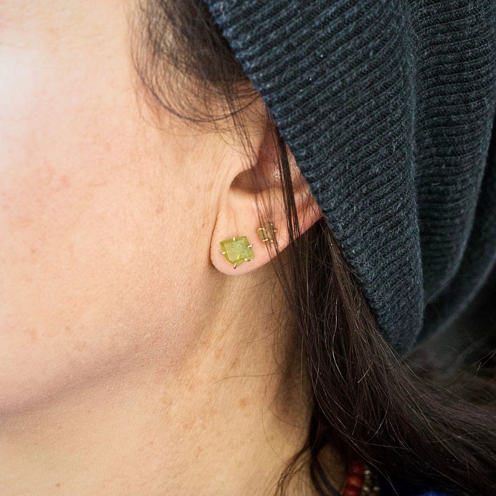 Peridot Medium Stone Studs