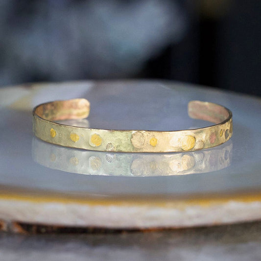 handmade cigar gold cuff bracelet