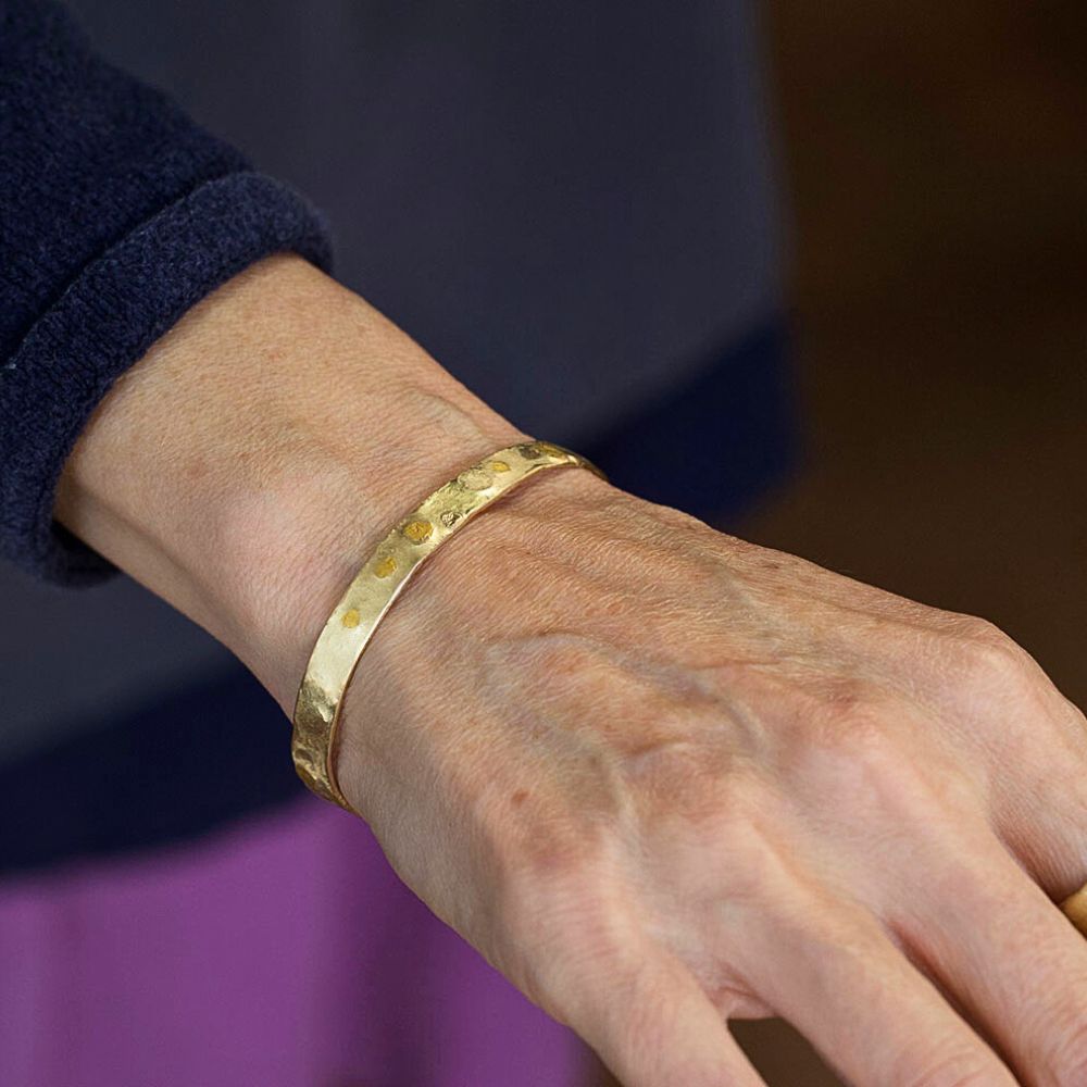 handmade Cigar gold cuff bracelet