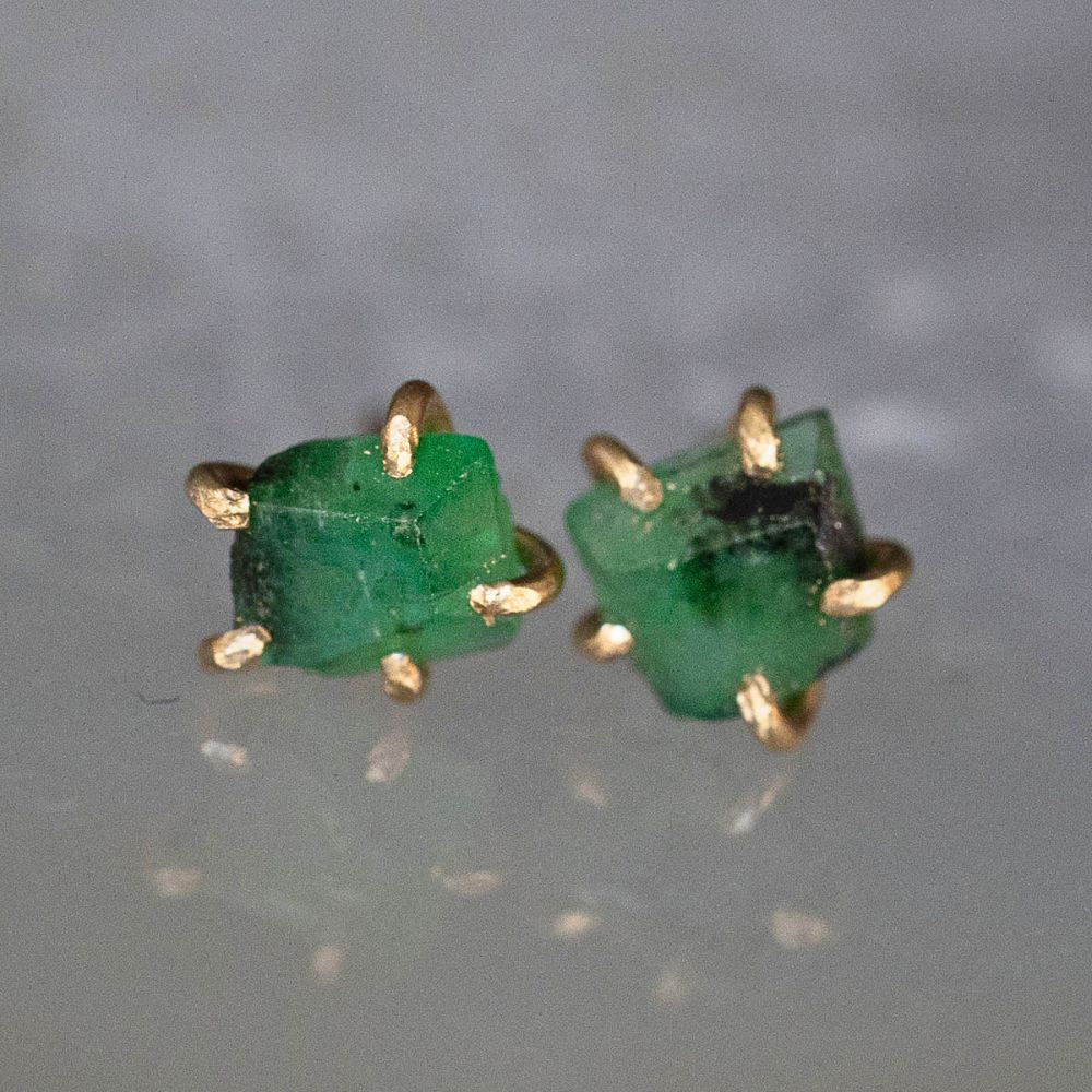 Brazilian Emerald Extra Small Stone Studs