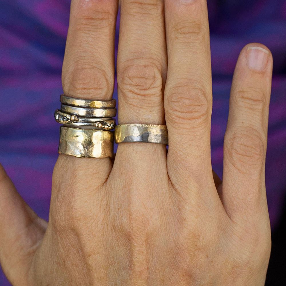 6MM Palladium and Gold Edge Band